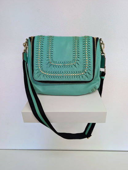 Anya Hindmarch Mint Green Leather Satchel Crossbody Bag