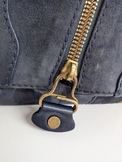 Jimmy Choo Navy Leather Clutch Bag