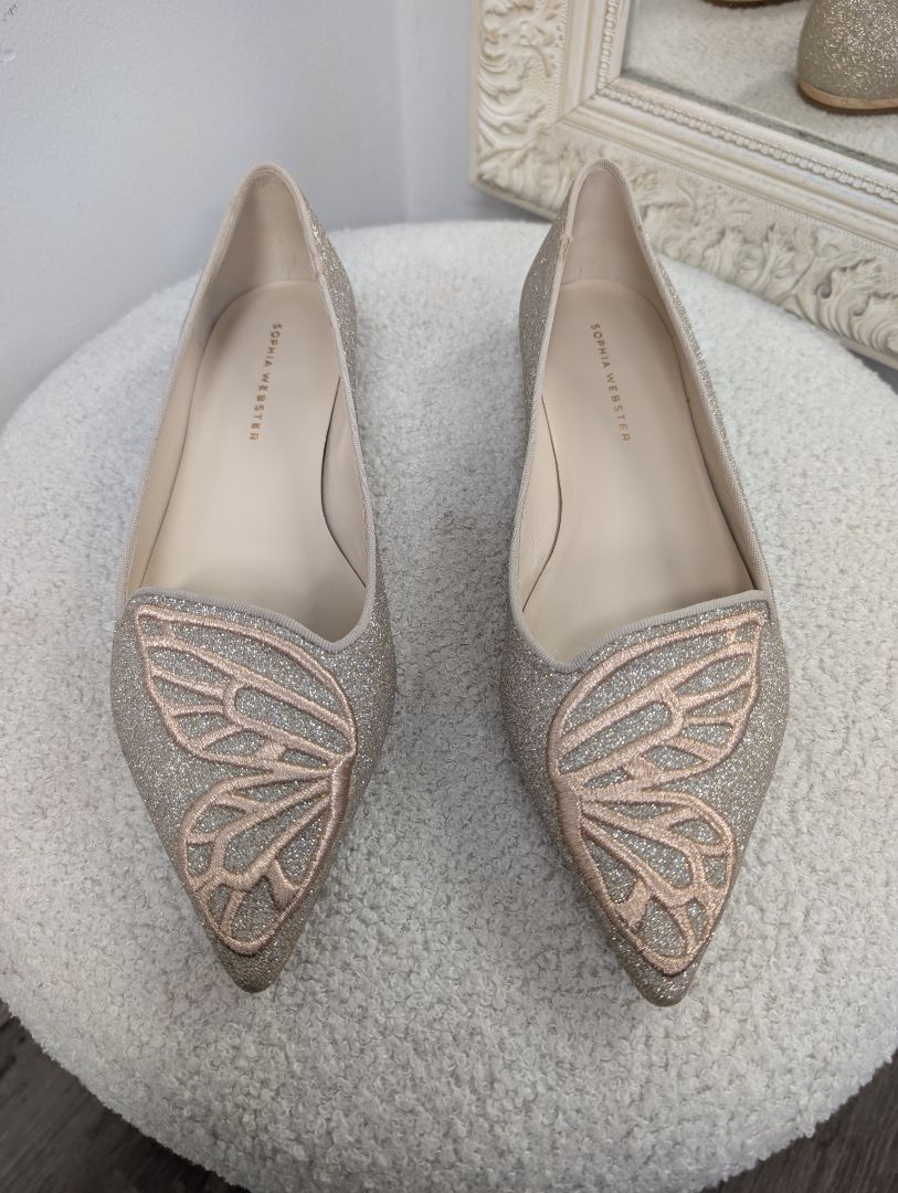 Sophia Webster Bibi Butterfly Flats. Size 38.5.