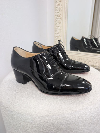 Christian Louboutin Patent Leather Lace up Brogues. Size 37.