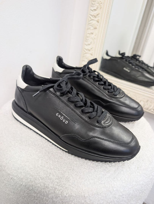 Ghoud Black Mono Rush Sneaker. Size 40.