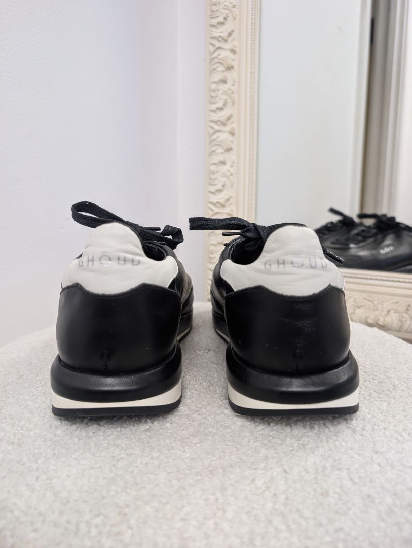 Ghoud Black Mono Rush Sneaker. Size 40.