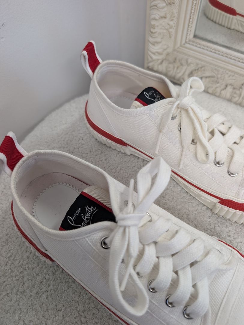 Christian Louboutin Pedro Junior Canvas Sneaker. Size 37.