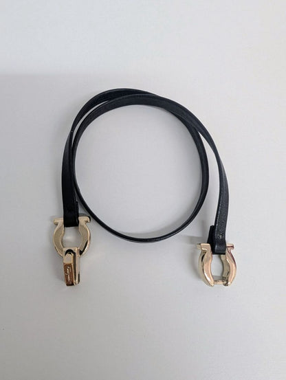 Salvatore Ferragamo Double Wrap Gancini Leather Bracelet
