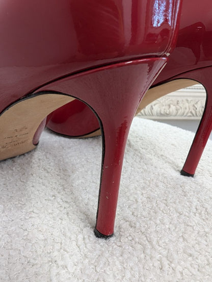 Jimmy Choo Red Patent Leather Pumps. Size 40.5.