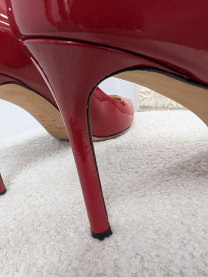 Jimmy Choo Red Patent Leather Pumps. Size 40.5.