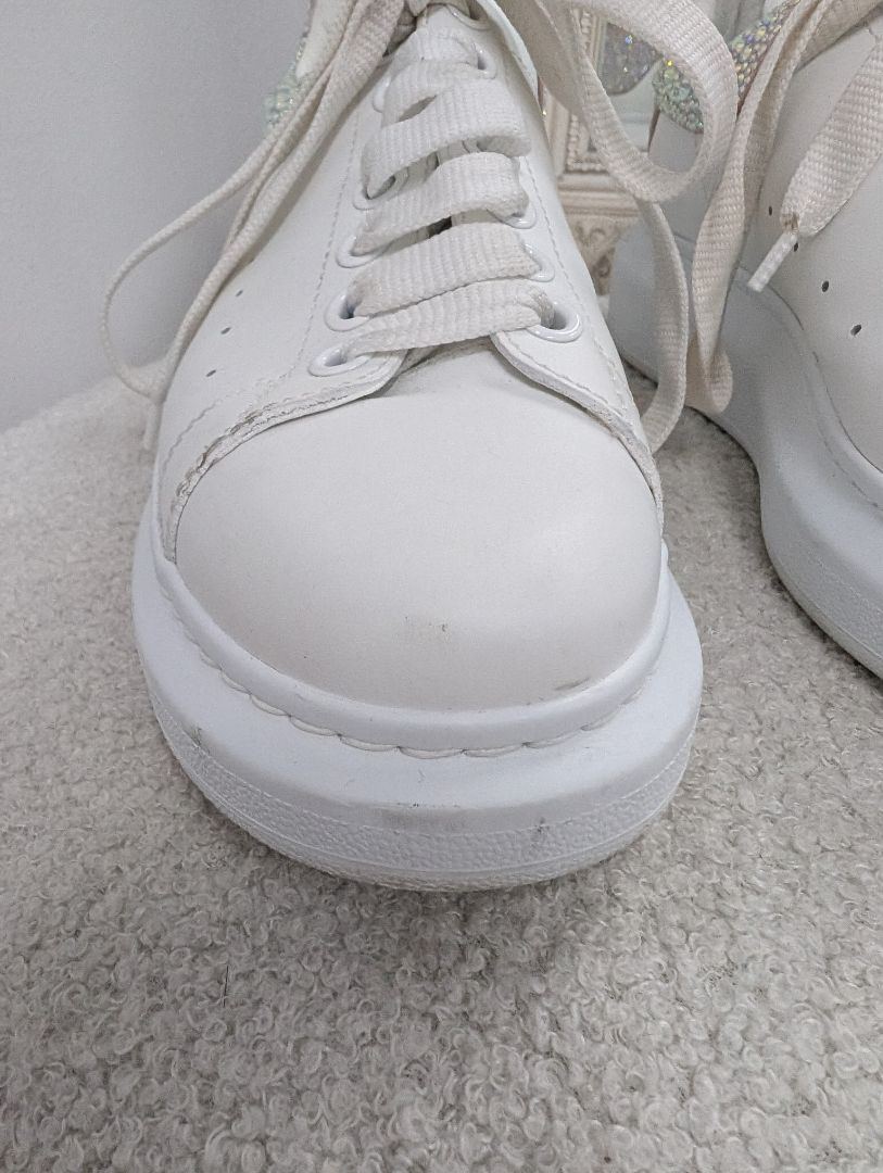 Alexander McQueen Oversized Lace Up Embellished Sneakers. Size 38.