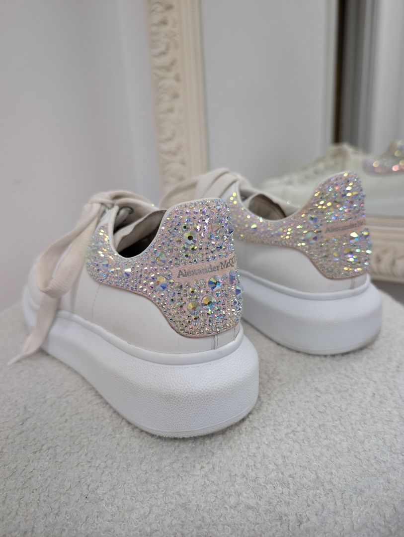 Alexander McQueen Oversized Lace Up Embellished Sneakers. Size 38.