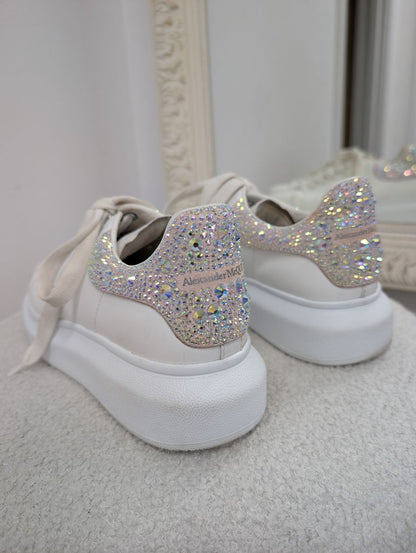 Alexander McQueen Oversized Lace Up Embellished Sneakers. Size 38.