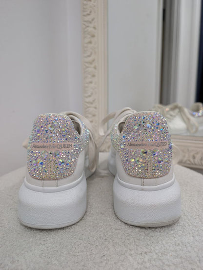 Alexander McQueen Oversized Lace Up Embellished Sneakers. Size 38.