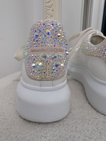 Alexander McQueen Oversized Lace Up Embellished Sneakers. Size 38.