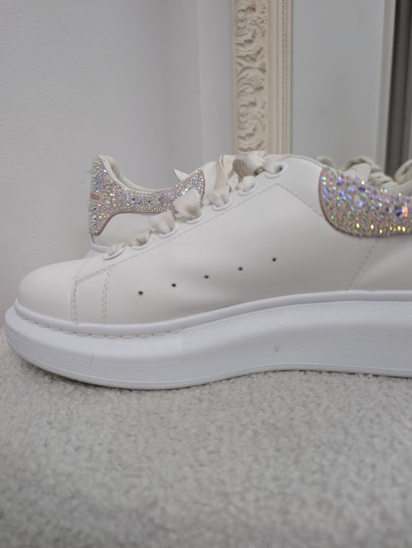 Alexander McQueen Oversized Lace Up Embellished Sneakers. Size 38.