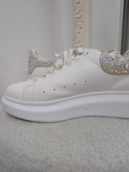 Alexander McQueen Oversized Lace Up Embellished Sneakers. Size 38.