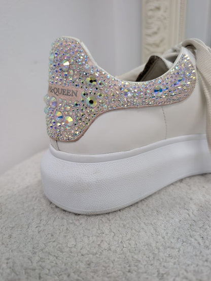 Alexander McQueen Oversized Lace Up Embellished Sneakers. Size 38.