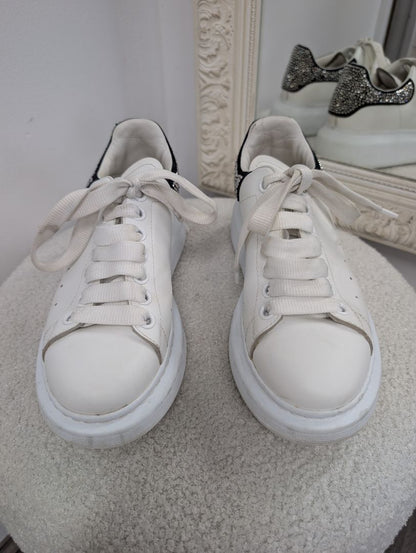 Alexander McQueen Oversized Lace Up Embellished Sneakers. Size 38.