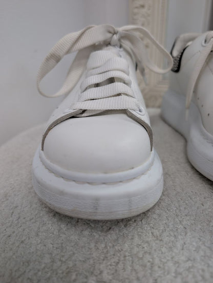 Alexander McQueen Oversized Lace Up Embellished Sneakers. Size 38.