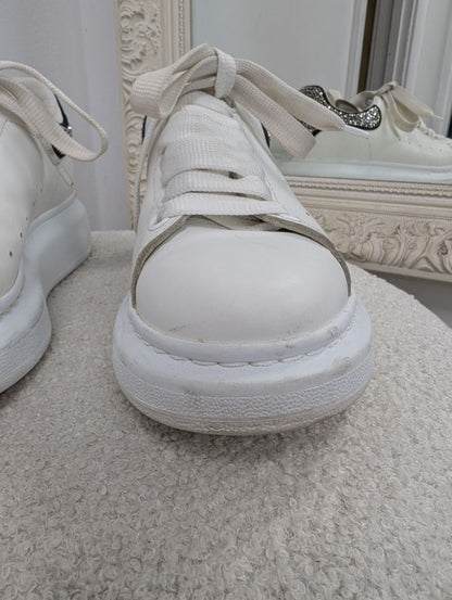Alexander McQueen Oversized Lace Up Embellished Sneakers. Size 38.