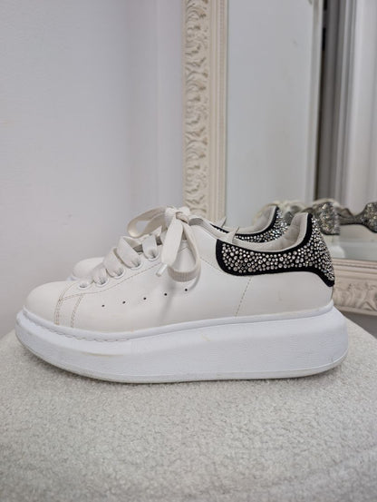 Alexander McQueen Oversized Lace Up Embellished Sneakers. Size 38.