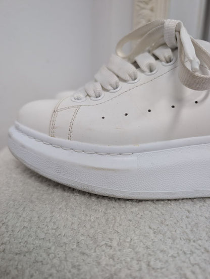 Alexander McQueen Oversized Lace Up Embellished Sneakers. Size 38.