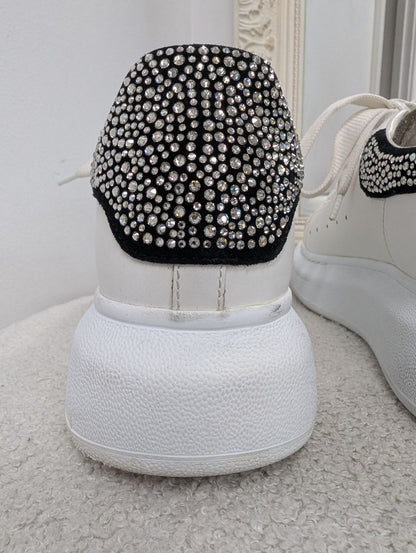 Alexander McQueen Oversized Lace Up Embellished Sneakers. Size 38.