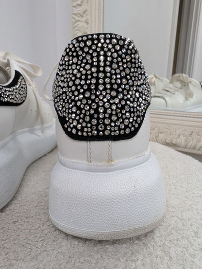 Alexander McQueen Oversized Lace Up Embellished Sneakers. Size 38.