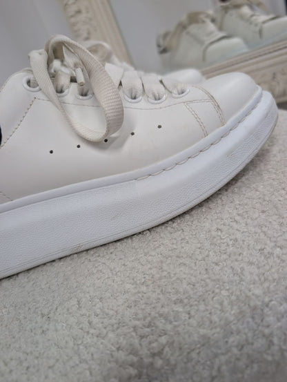 Alexander McQueen Oversized Lace Up Embellished Sneakers. Size 38.