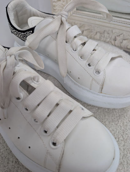 Alexander McQueen Oversized Lace Up Embellished Sneakers. Size 38.