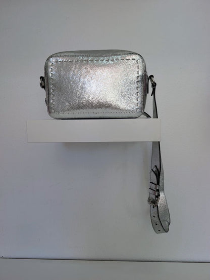 Cole Haan Metallic Silver Cross Body Bag