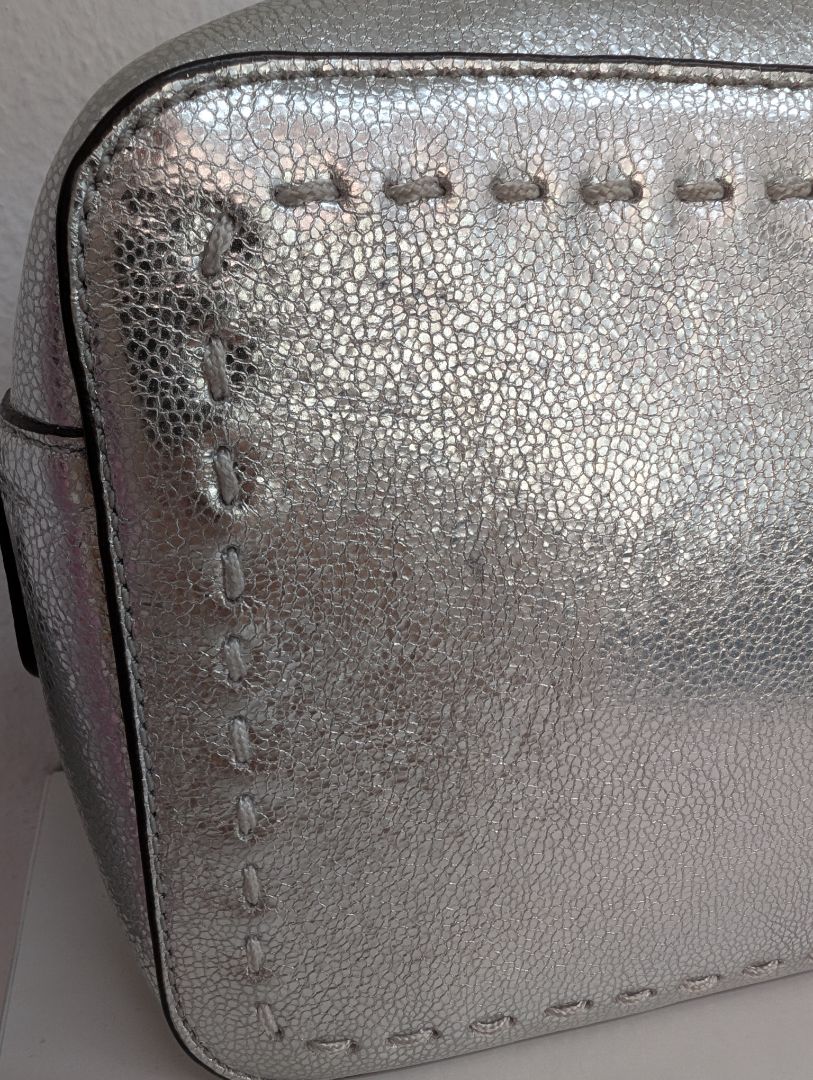 Cole Haan Metallic Silver Cross Body Bag