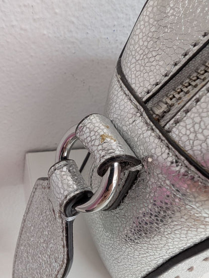 Cole Haan Metallic Silver Cross Body Bag