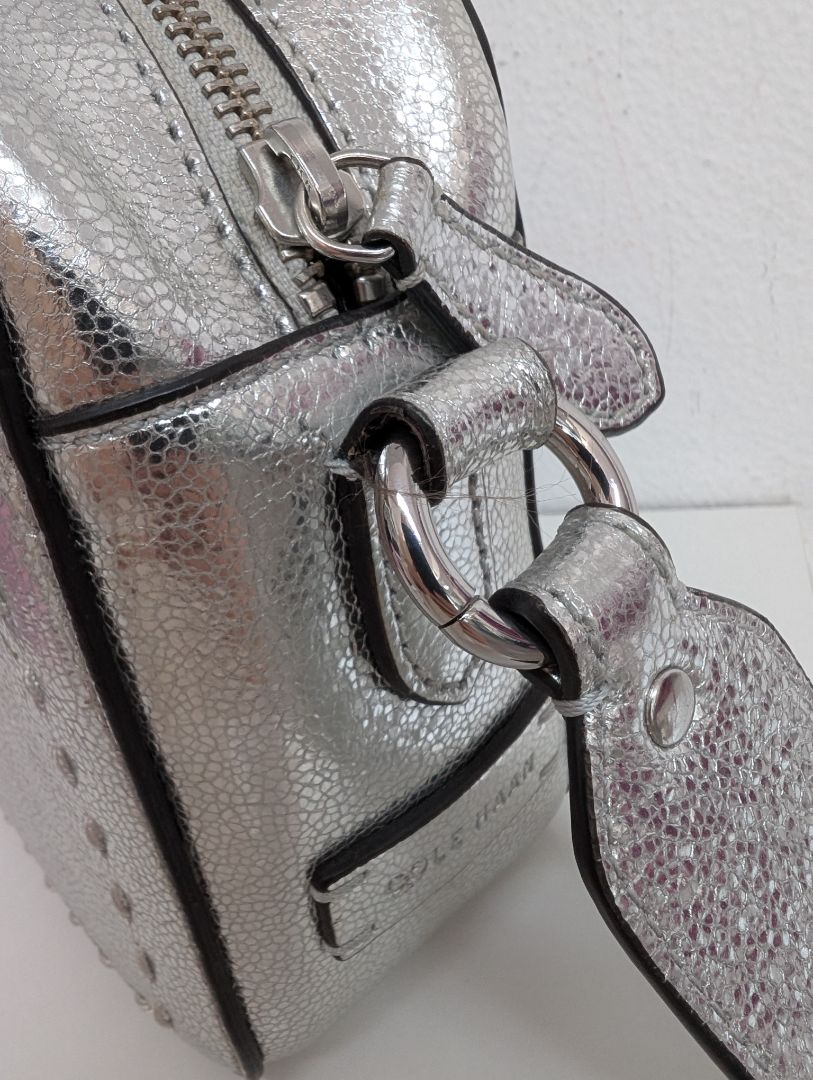 Cole Haan Metallic Silver Cross Body Bag