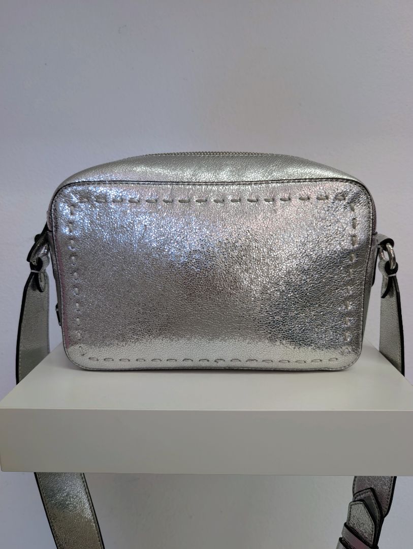 Cole Haan Metallic Silver Cross Body Bag