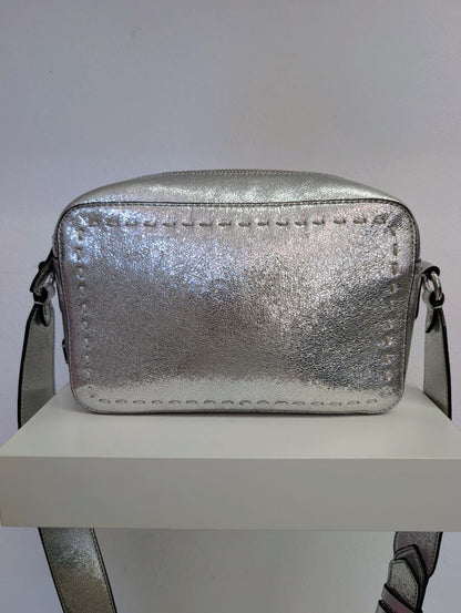 Cole Haan Metallic Silver Cross Body Bag