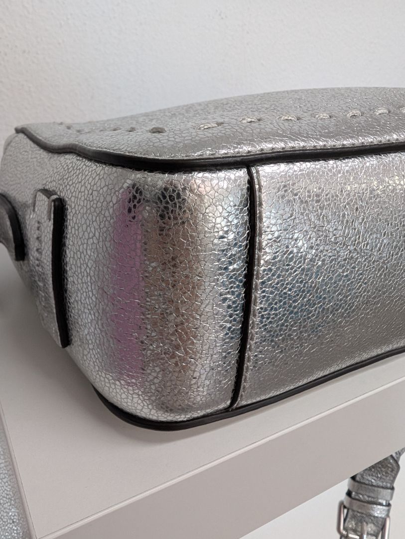 Cole Haan Metallic Silver Cross Body Bag