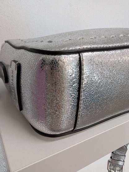 Cole Haan Metallic Silver Cross Body Bag