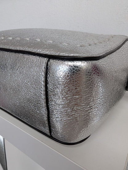 Cole Haan Metallic Silver Cross Body Bag