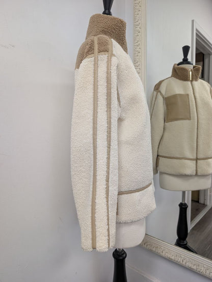 Aje Athletica  Panelled Sherpa Jacket. Size 6.