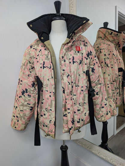 PE Nation Combat Olive Grey Reversible Jacket. Size 6.