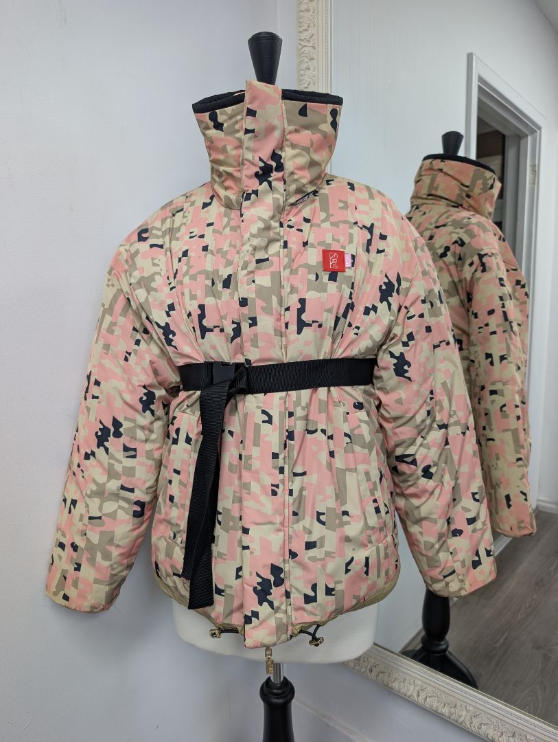 PE Nation Combat Olive Grey Reversible Jacket. Size 6.