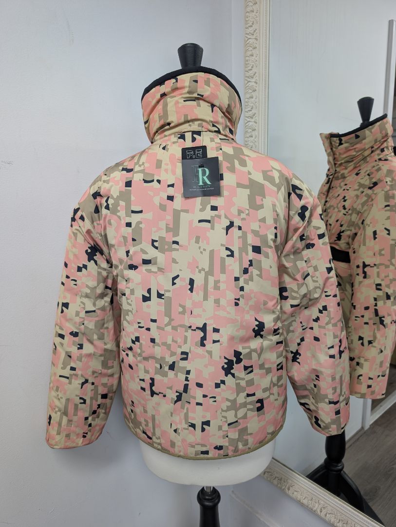 PE Nation Combat Olive Grey Reversible Jacket. Size 6.
