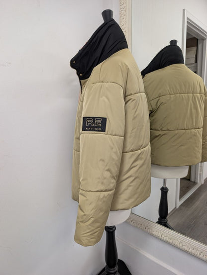 PE Nation Combat Olive Grey Reversible Jacket. Size 6.