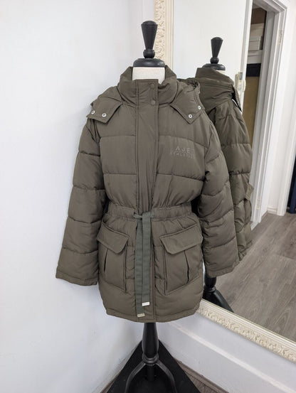 Aje Athletica Belted Puffer Jacket. Size 8.
