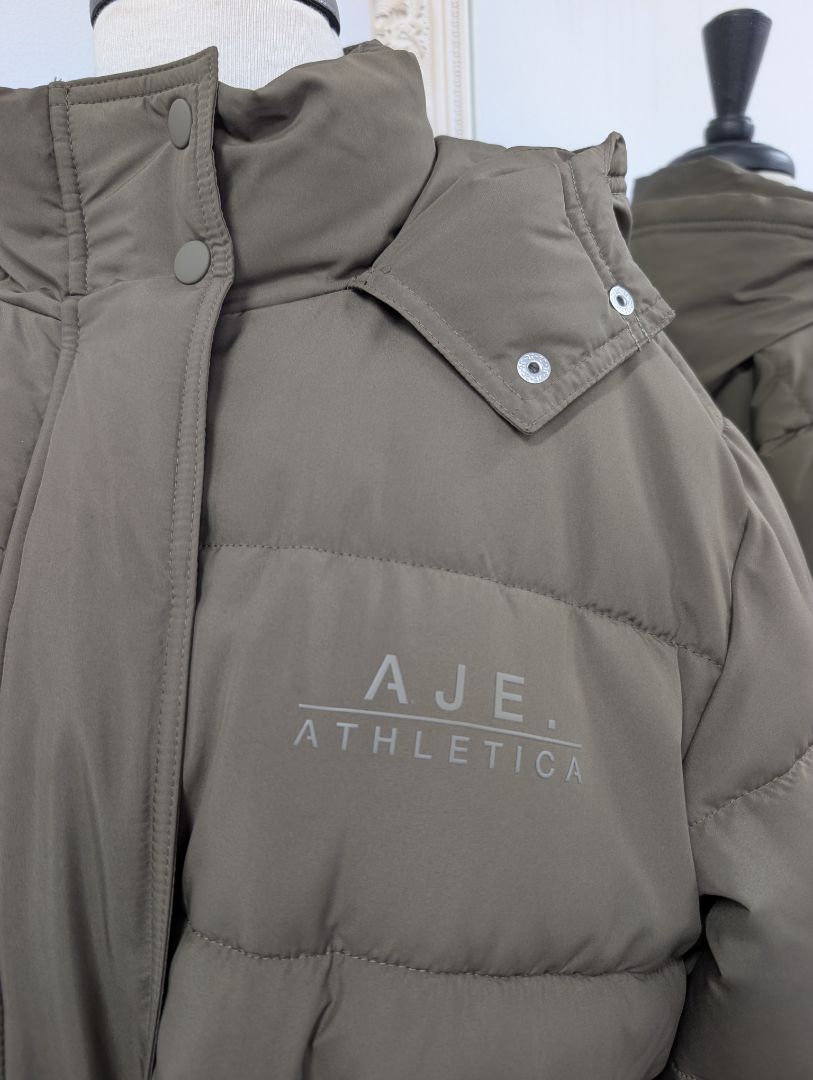 Aje Athletica Belted Puffer Jacket. Size 8.
