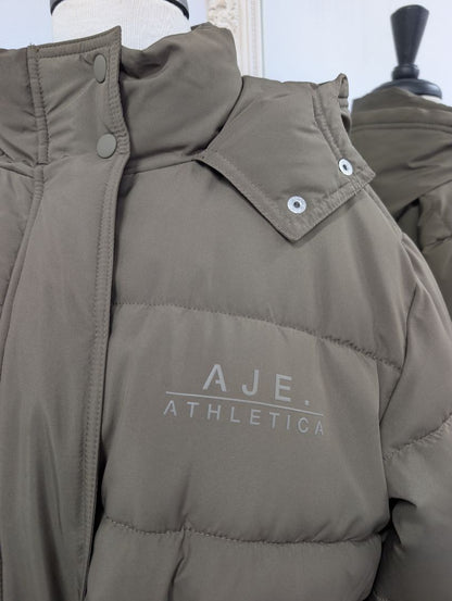 Aje Athletica Belted Puffer Jacket. Size 8.