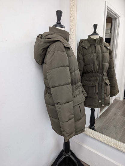 Aje Athletica Belted Puffer Jacket. Size 8.