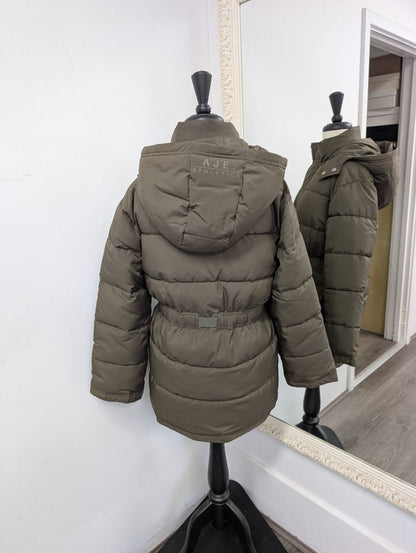 Aje Athletica Belted Puffer Jacket. Size 8.