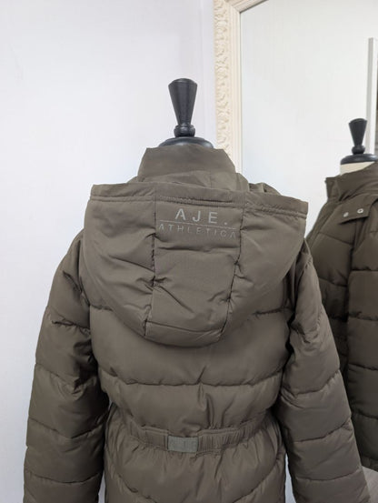Aje Athletica Belted Puffer Jacket. Size 8.