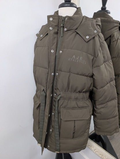 Aje Athletica Belted Puffer Jacket. Size 8.