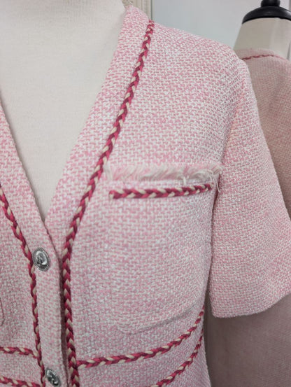 Maje Pink Tweed Dress. Size 8.