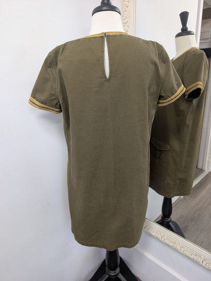 Yves Saint Laurent Khaki Darling Dress. Size 6.